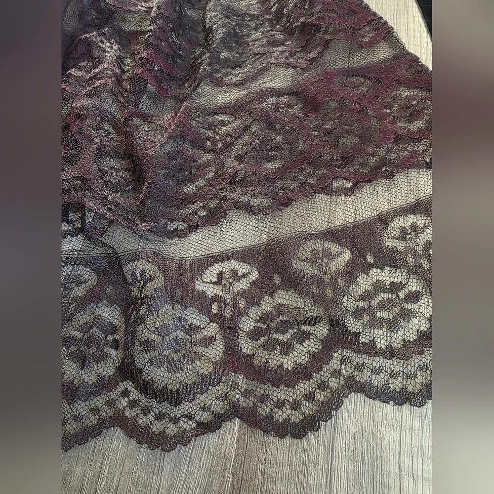 Goth Lace Apron Skirt Lolita Style Brown Velvet Sash Tie Waist Belt Whimsigoth